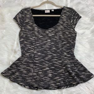 Anthropologie postage stamp peplum blouse Sz Small